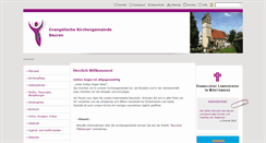 Desktop Screenshot of ev-kirche-beuren.de